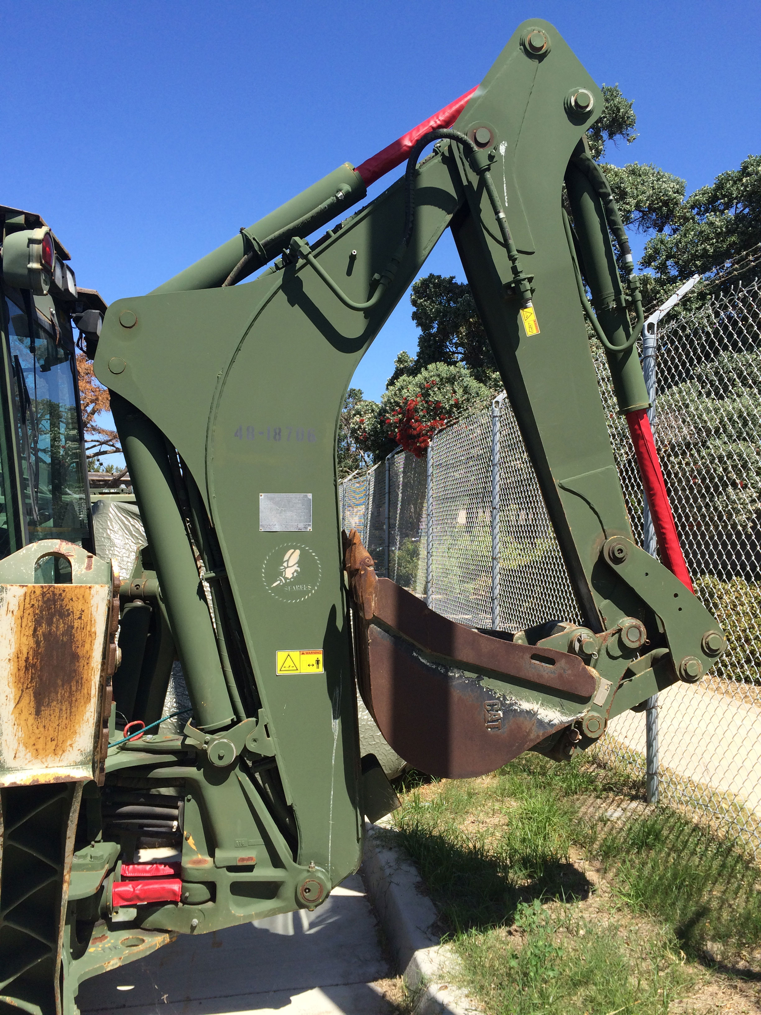 420D Backhoe Loader Hydraulic Arm Sleeves Rear Transhield