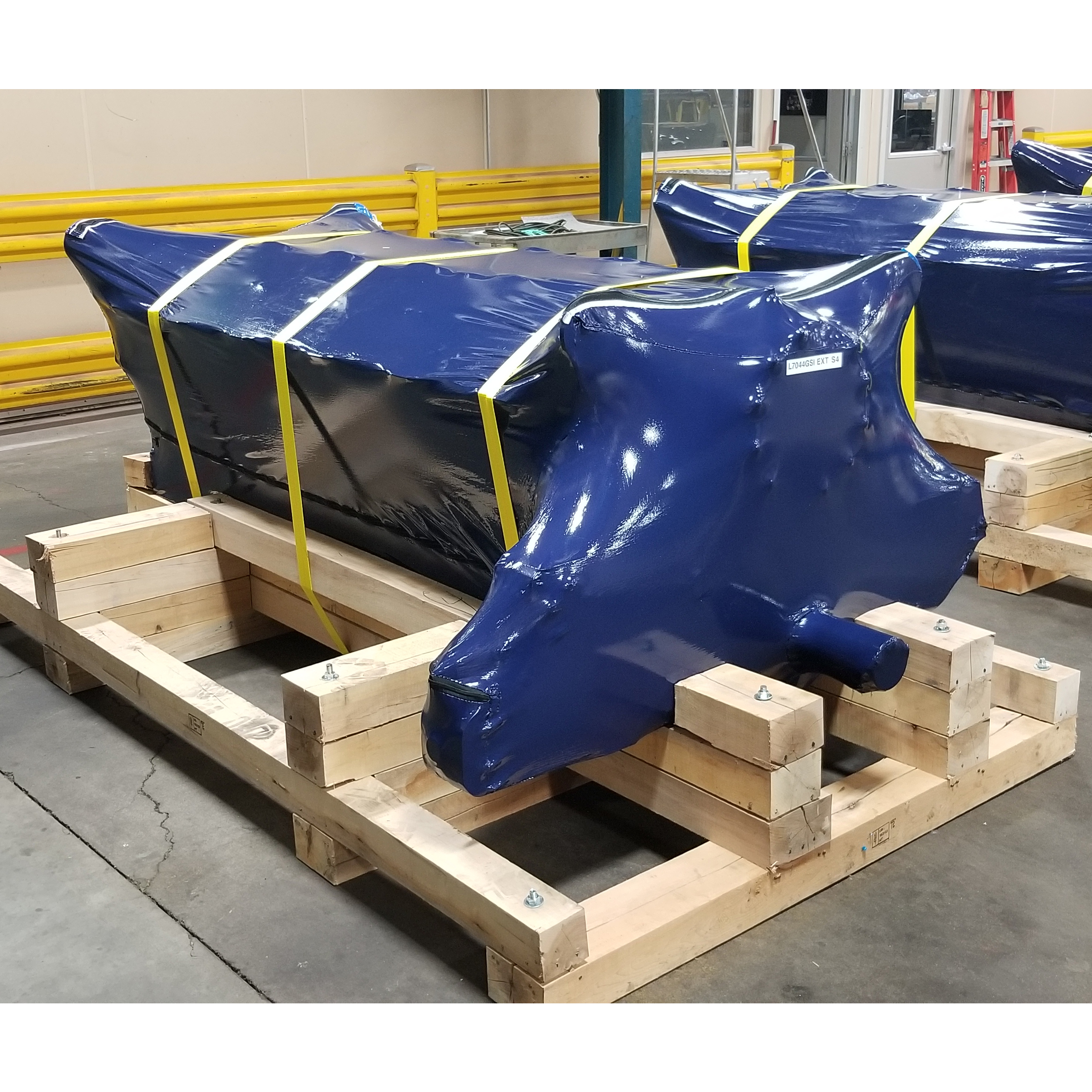 Engine Covered on a Pallet