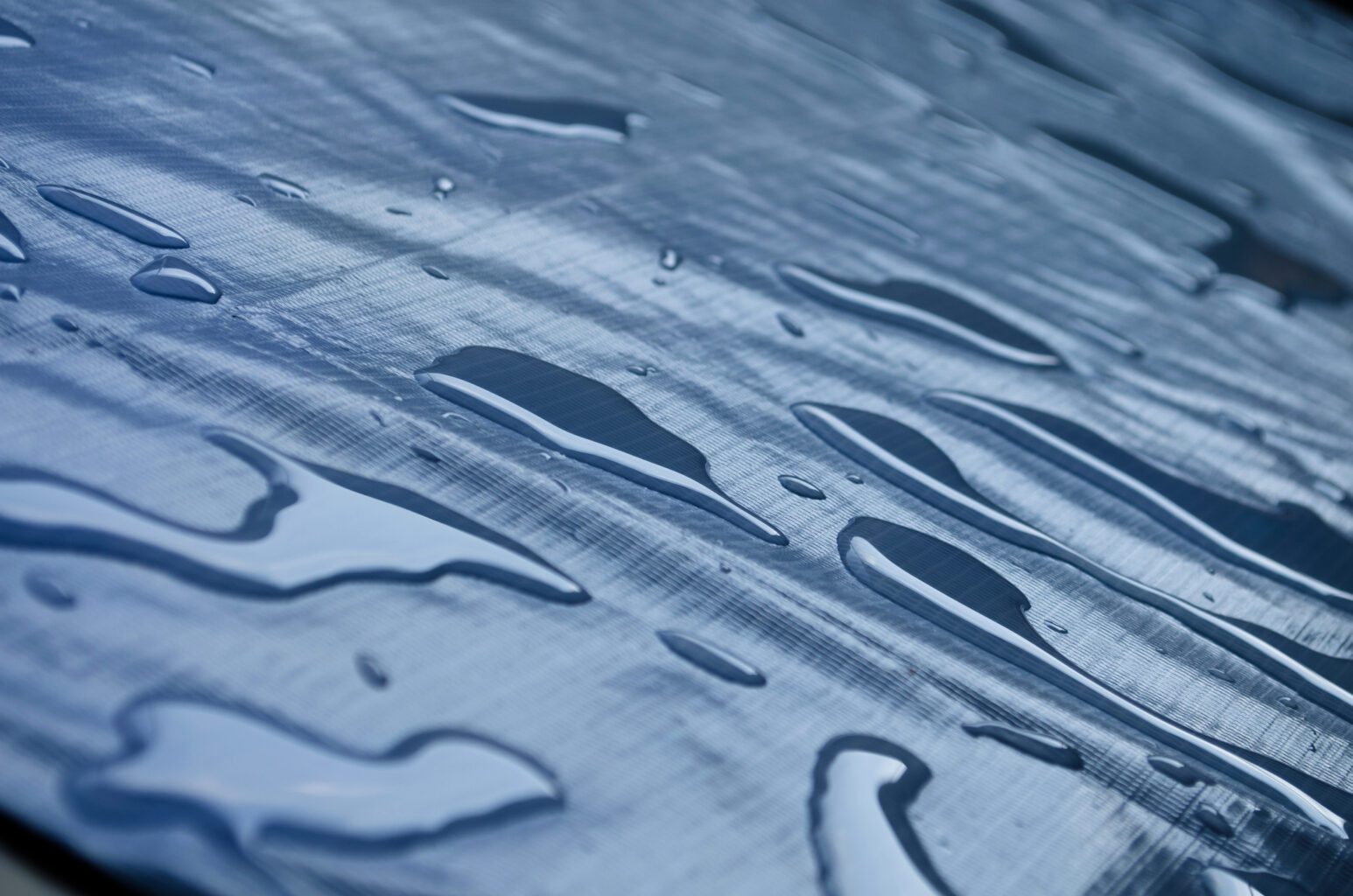 Water on a Generic Blue Tarp