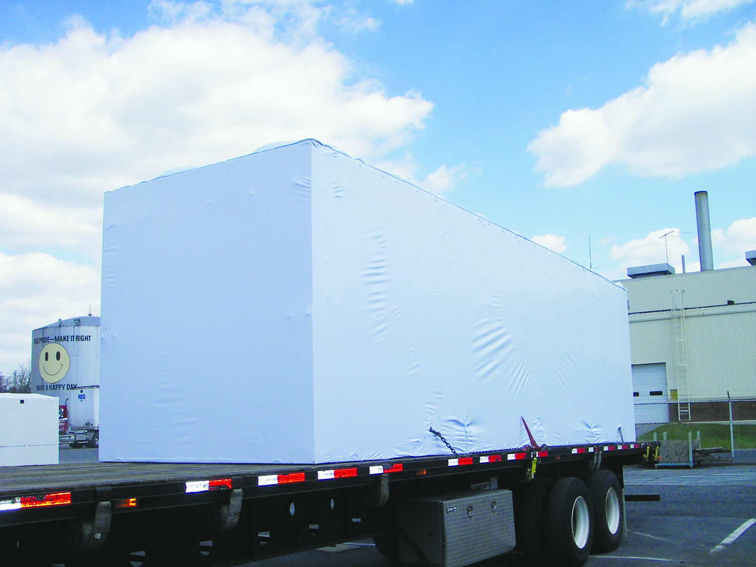 Semi Truck Trailer With Cover