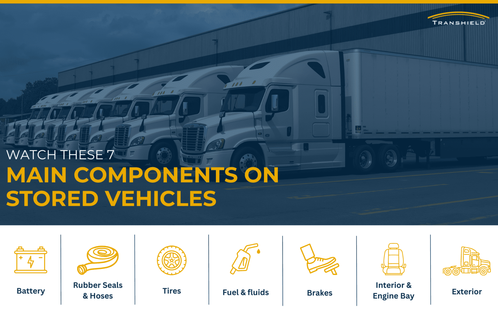 Watch these 7 Main Components on Stored Vehicles Infographic