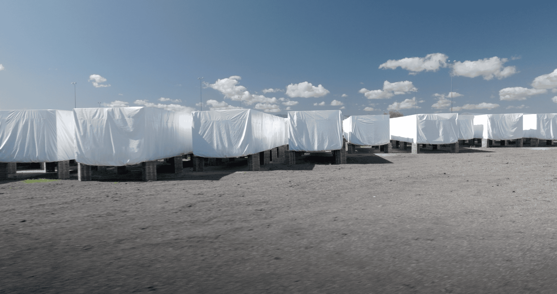 equipment covered up by transhield covers
