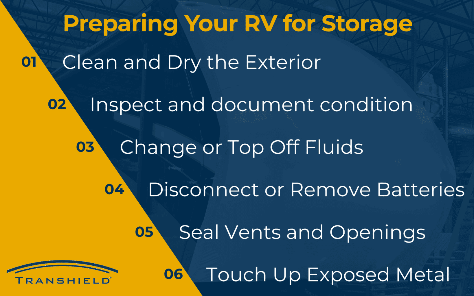 preparing your rv for storage infographic